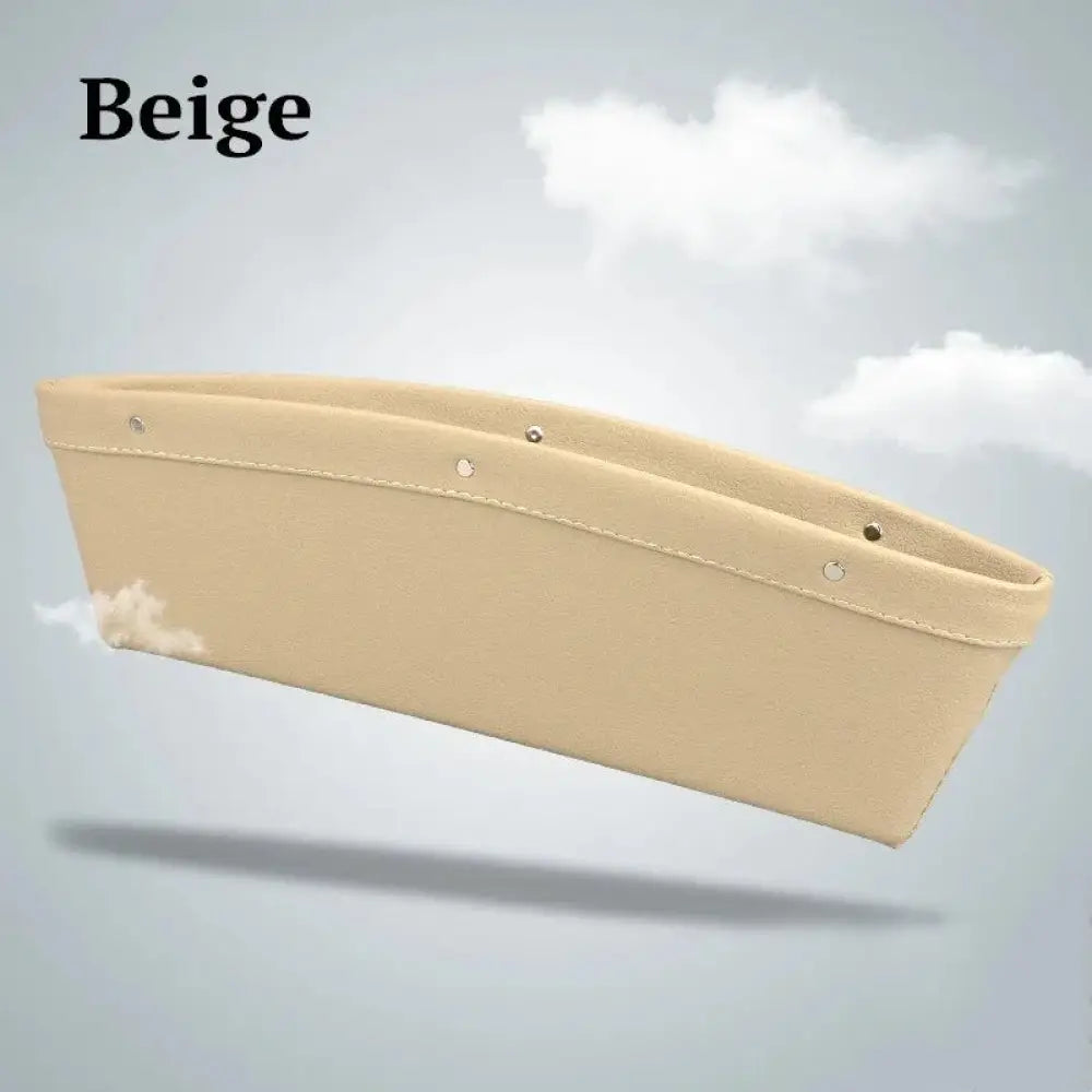 Premium Pu Leather Car Seat Gap Organizer with Rivets