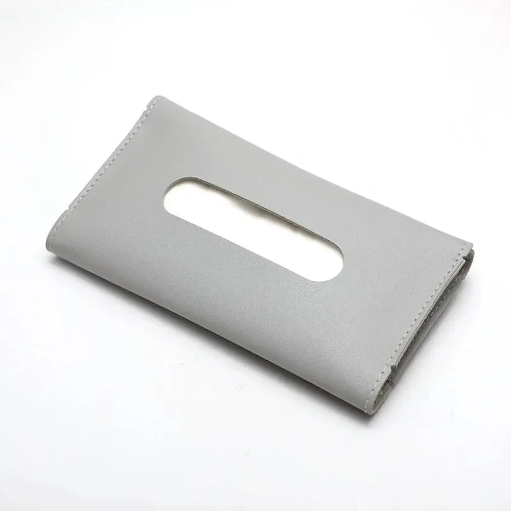 Premium Leather Car Sun Visor Tissue Box Holder