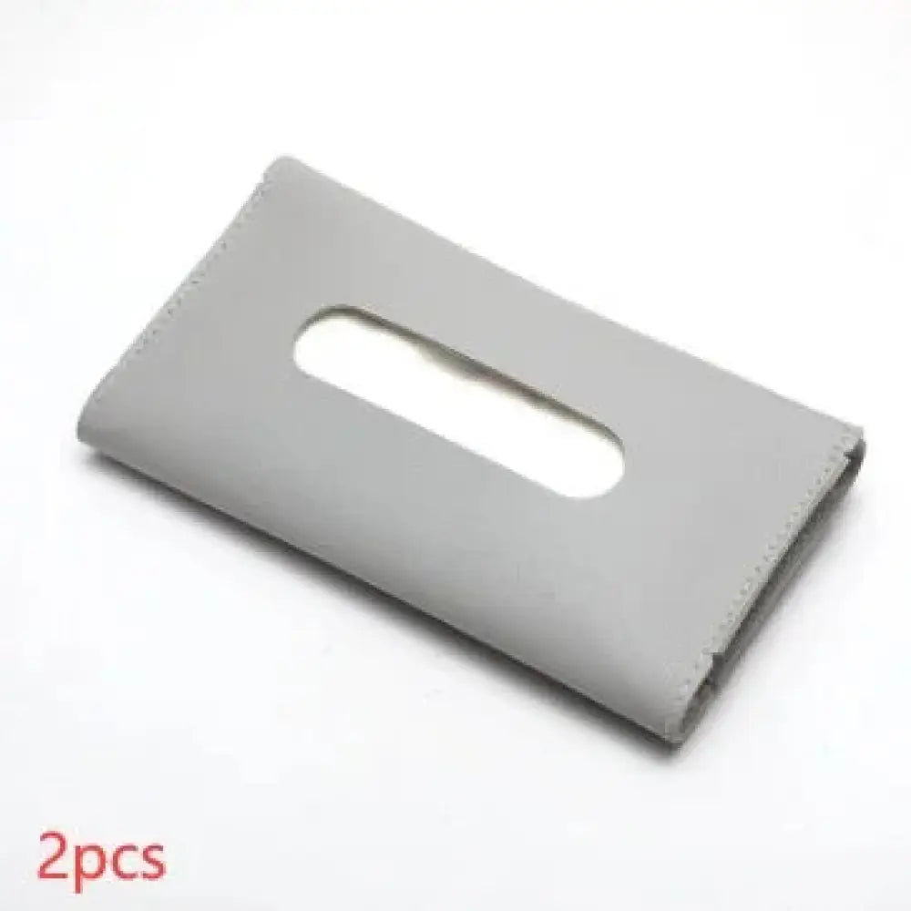 Premium Leather Car Sun Visor Tissue Box Holder