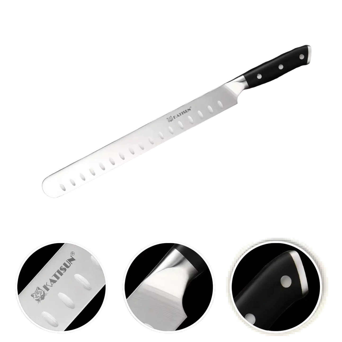 Carbon Steel 10 Inch Chef Knife for Meat and Ham