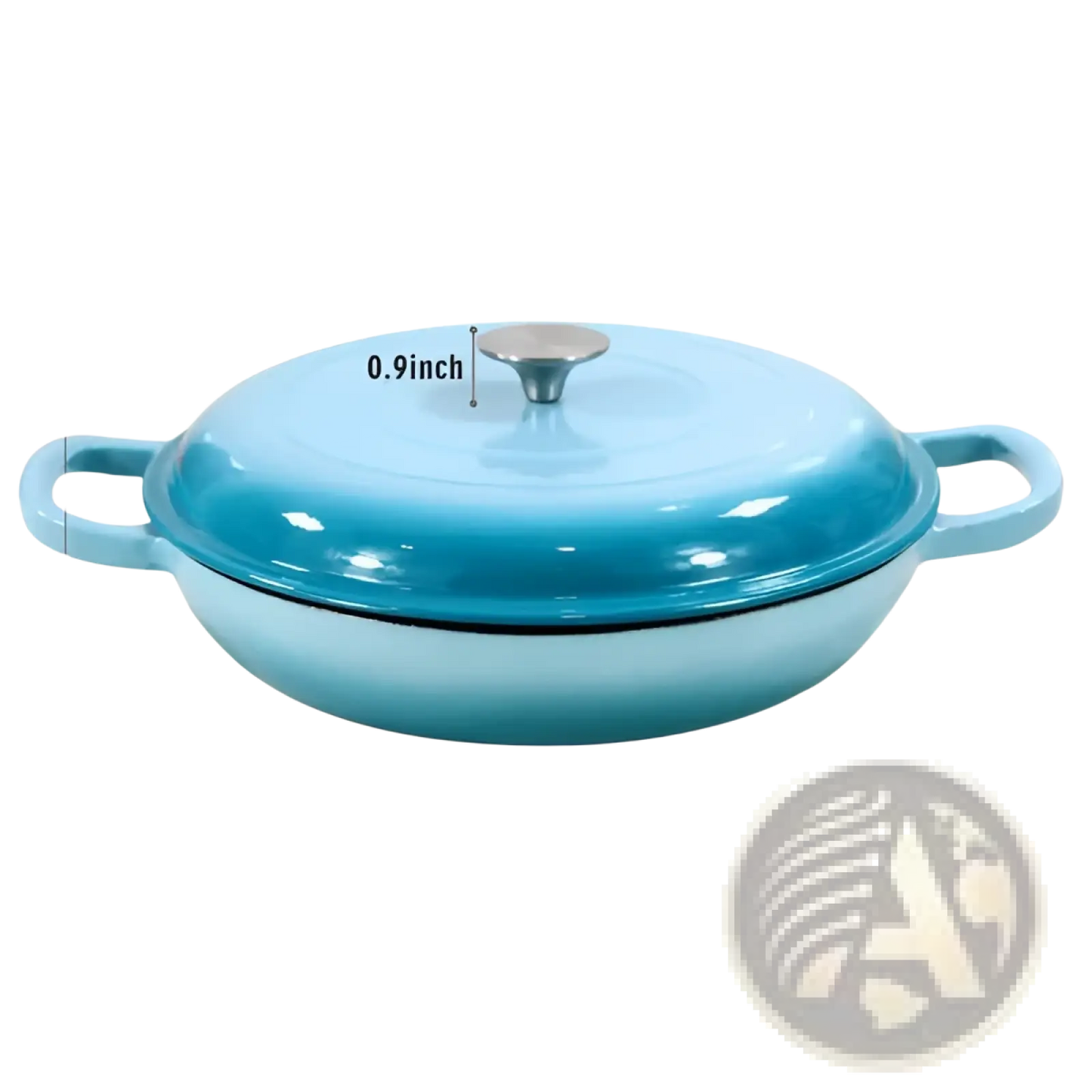 Cast Iron Braiser 3.8 Qt Enameled Casserole Pot