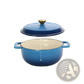 Cast Iron Dutch Oven 5qt Blue with Gold Knob