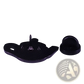 Cat Witch Teapot Enamel Pin Whimsical Copper Brooch