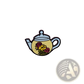Cat Witch Teapot Enamel Pin Whimsical Copper Brooch