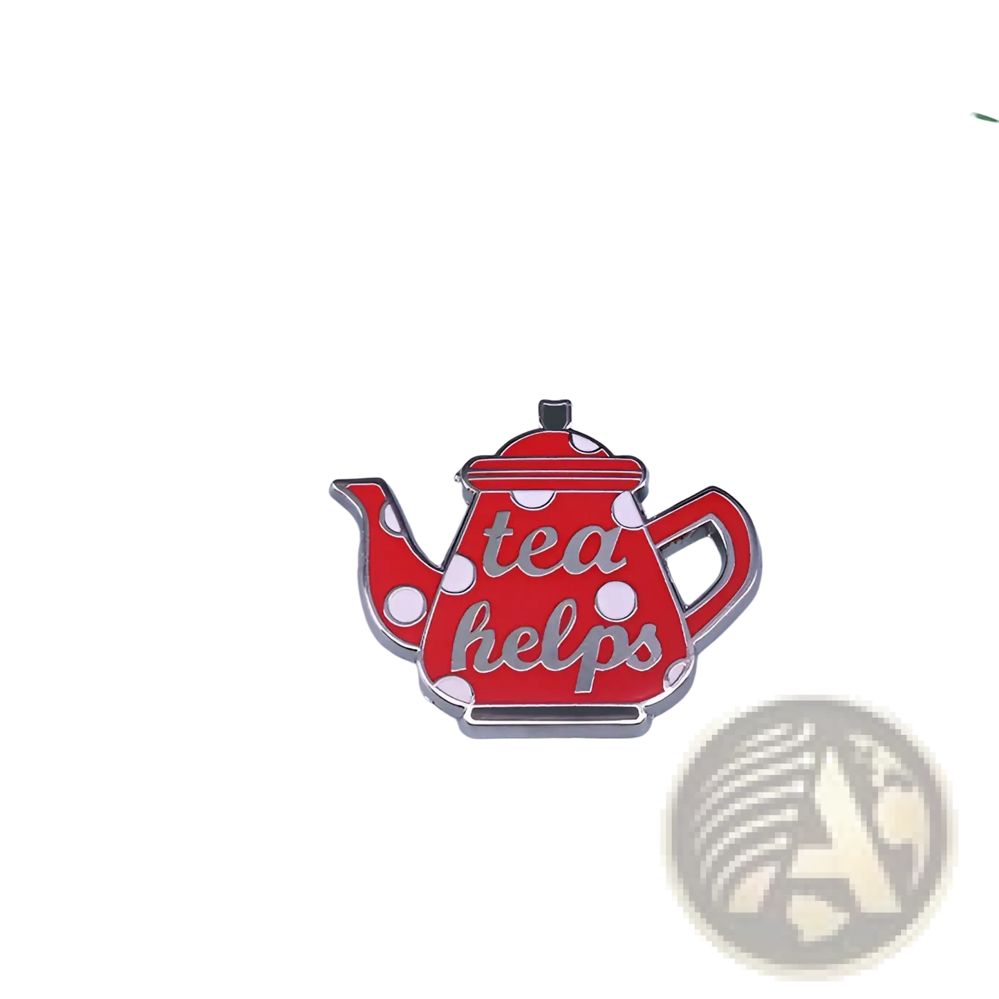 Cat Witch Teapot Enamel Pin Whimsical Copper Brooch