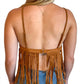 Blue Blush - Almost Famous Fringe Top