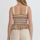 Entro - Peplum Bow Tank Top