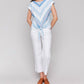 Charlie B - Striped Tie-front Blouse