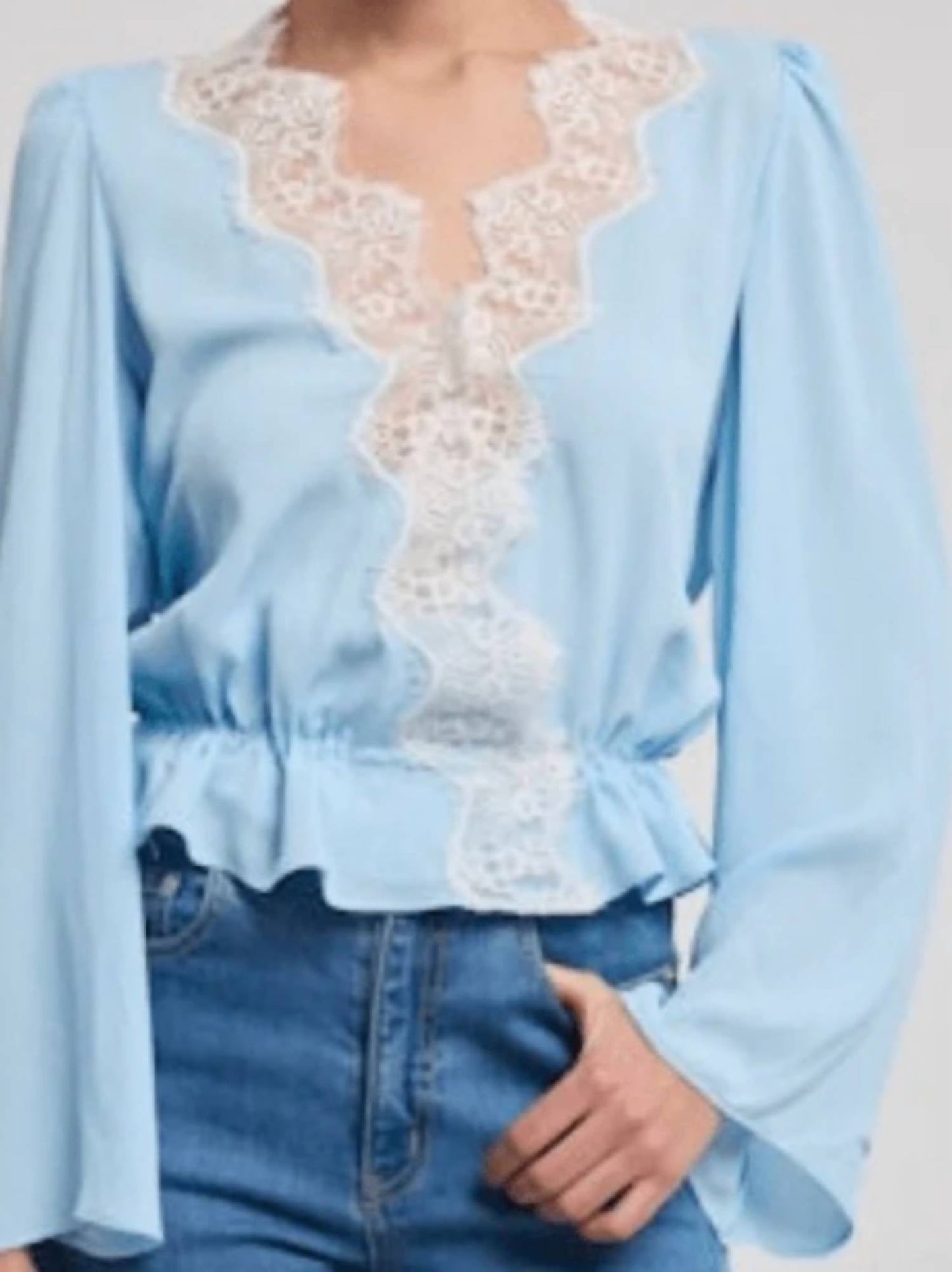 Generation Love - Flippa Georgette Lace Combo Blouse