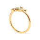 10K Yellow Gold 1/10 Cttw Diamond Leaf and Branch Ring (H-I Color, I1-I2 Clarity) - Ring Size 7