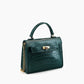 Like Dreams - Women's Lantern Faux Croc Crossbody Bag