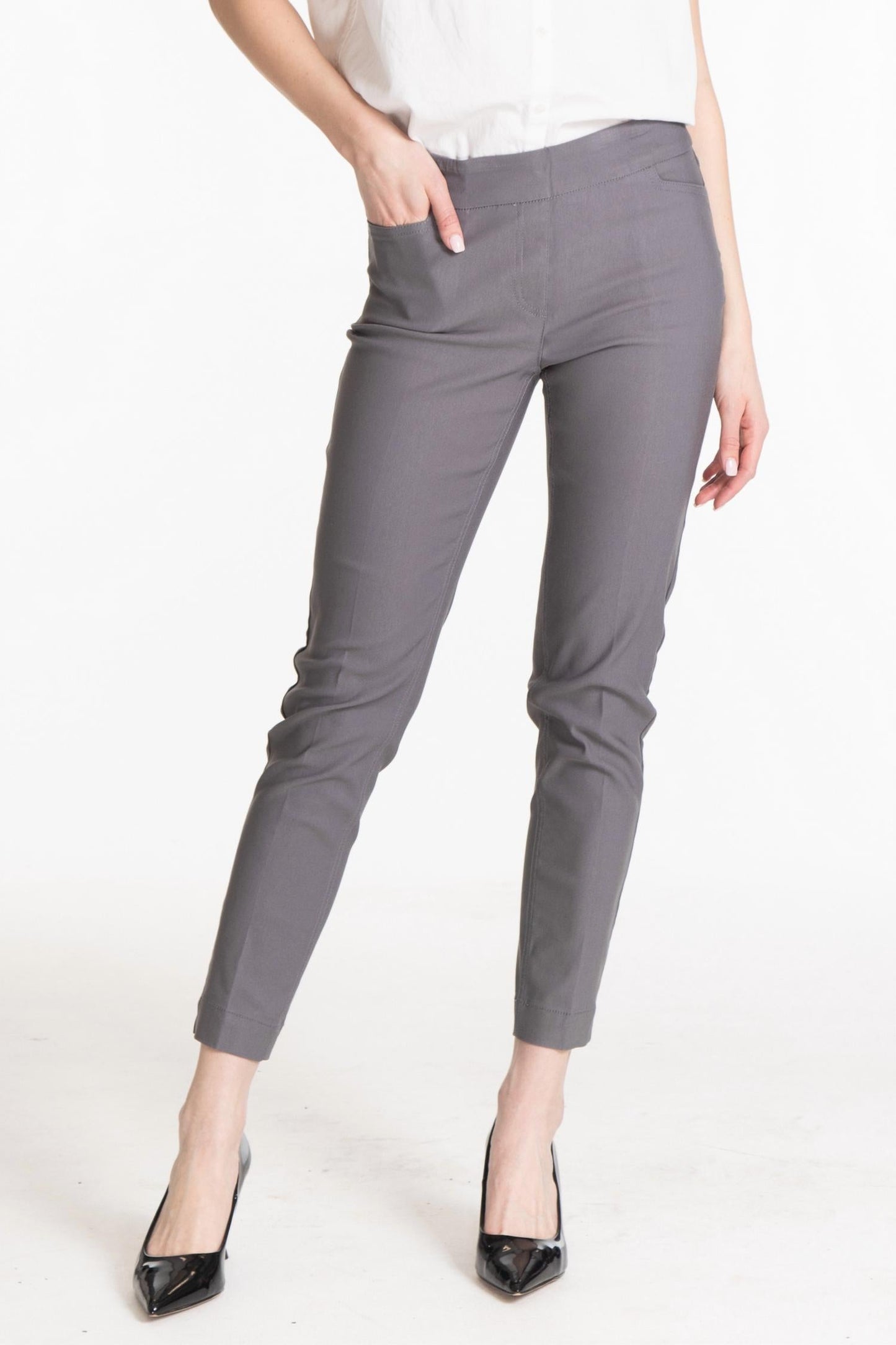 Slimsation By Multiples - Pull On Ankle Pocket Pants