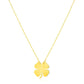 14K Yellow Gold Four Leaf Clover Necklace