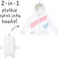 Cubcoats Transforming 2 in 1 Uki Unicorn 2-in-1 Stuffed Animal Hoodie White