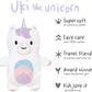 Cubcoats Transforming 2 in 1 Uki Unicorn 2-in-1 Stuffed Animal Hoodie White