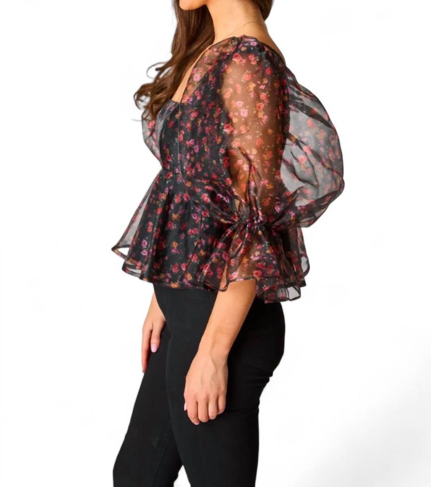 Buddylove - Pammie Puff Sleeve Peplum Top