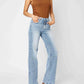 Judy Blue - Front Yoke Retro Wide Leg Denim Jeans