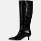 Shu Shop - Women's Vanessa Pointed Toe Knee High Kitten Boots