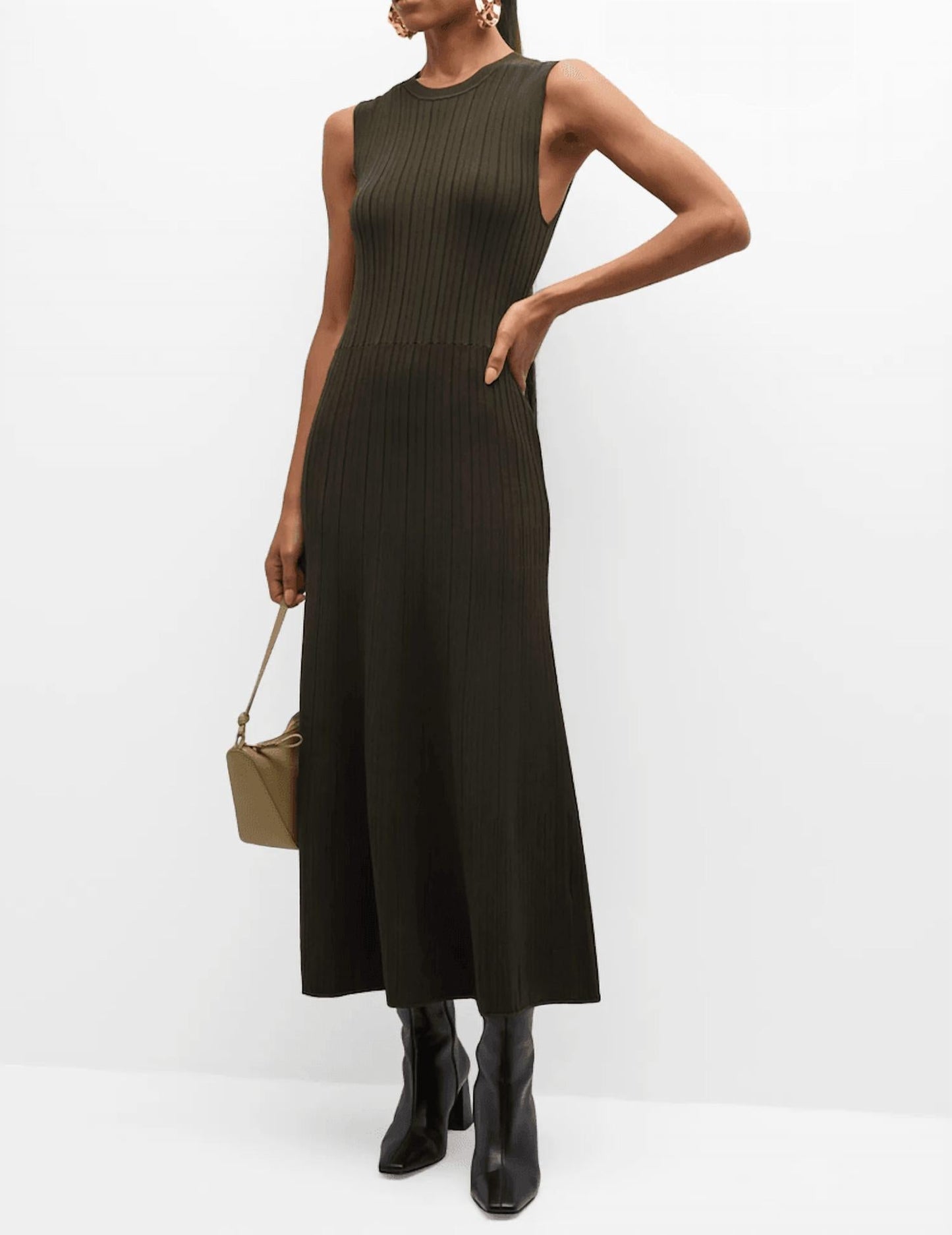 Frame - Women's Shiny Rib Sweater Dress
