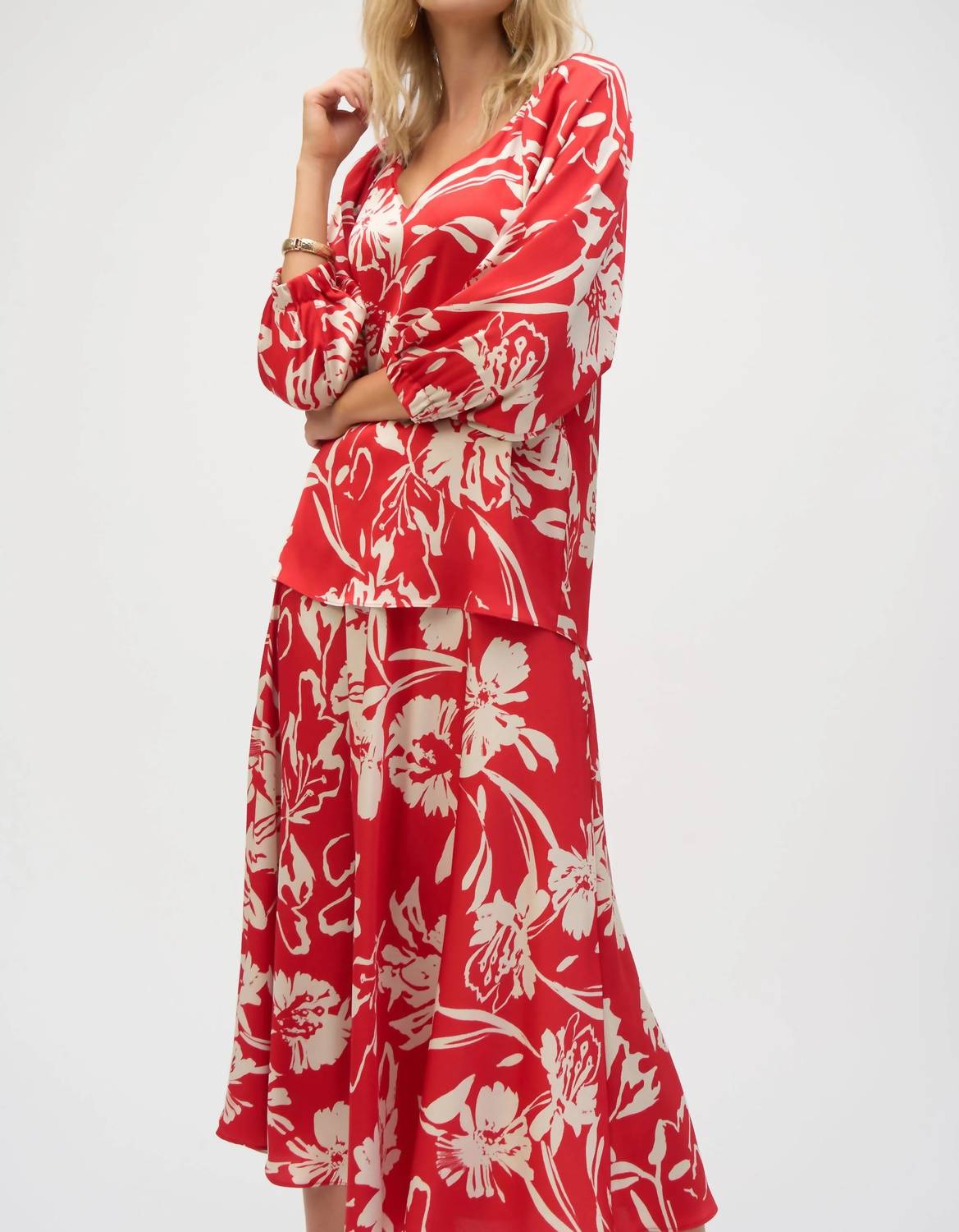 Joseph Ribkoff - Satin Floral Print Top