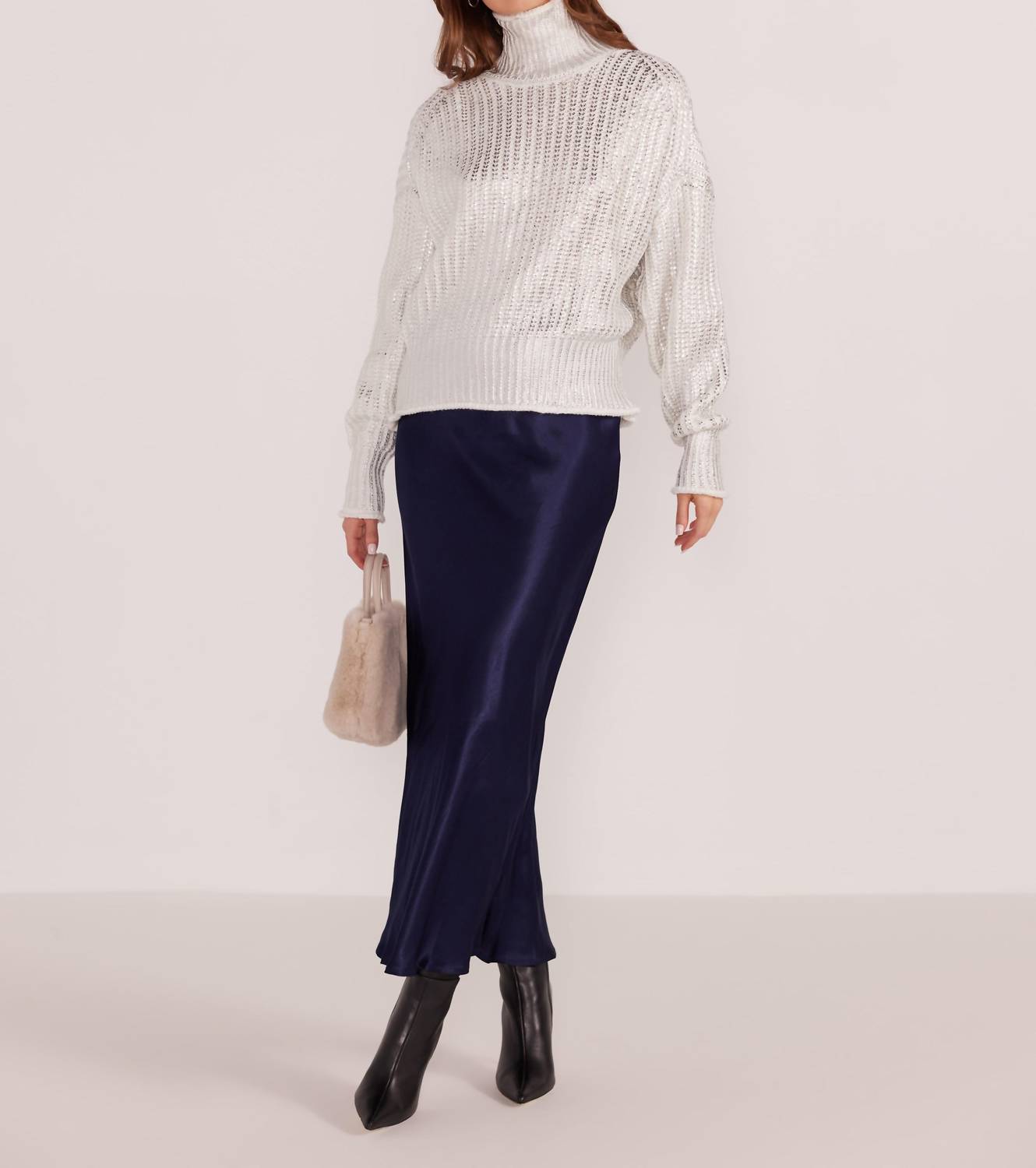 Minkpink - Eira Metallic Foil Sweater