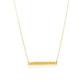 14k Yellow Gold Smooth Flat Horizontal Bar Style Necklace