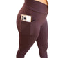 Julia Rose - Becca Crossover Full Length Leggings with Pockets