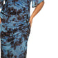 Fashion Szn Curve - Short Sleeve Abstract Mesh Midi Dress - Plus Size
