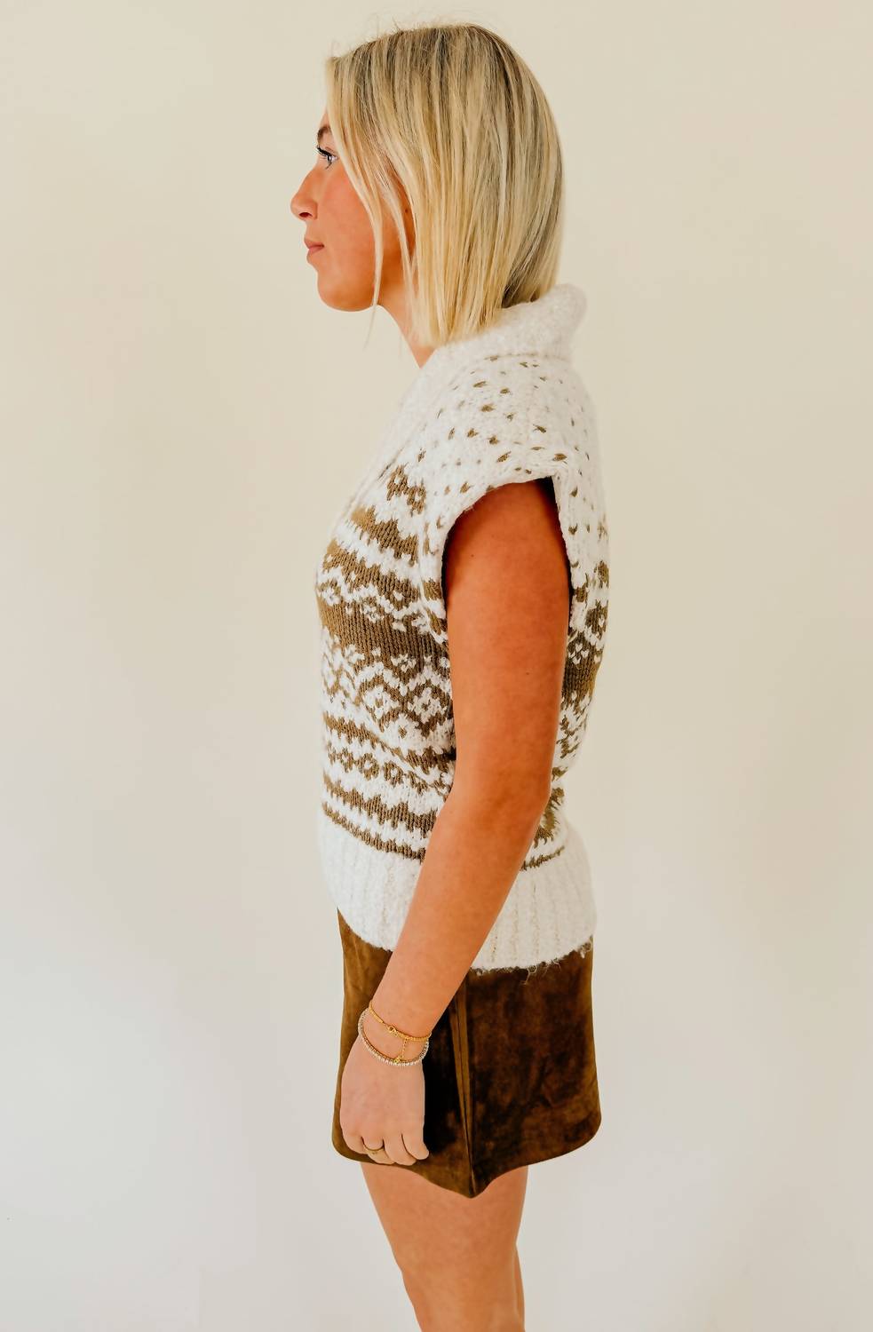 Steve Madden - Paulie Collared Sweater Vest Top