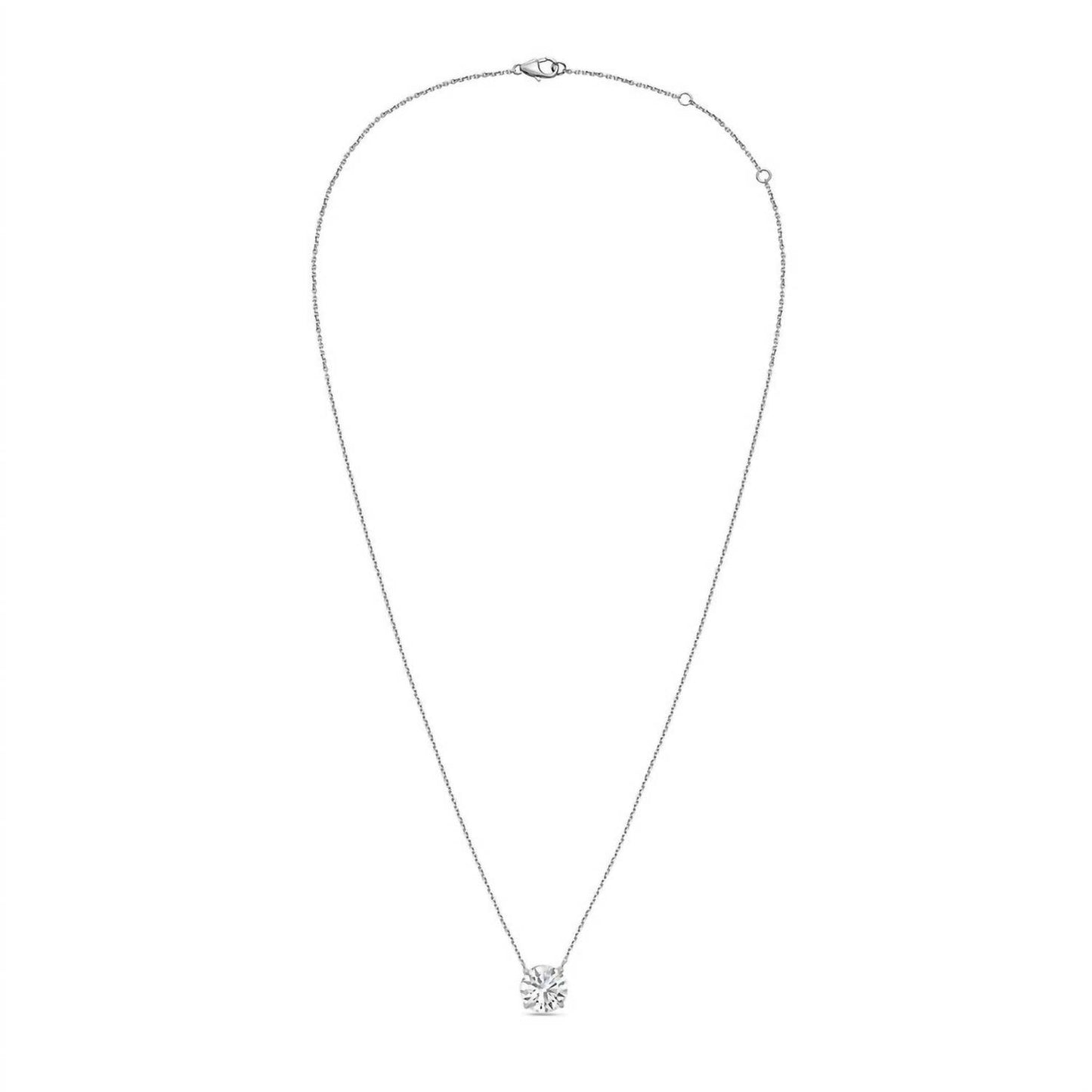 Diana M Jewels - Women's 1.05 Cts Lab Grown Round Diamond Solitaire Pendant Necklace