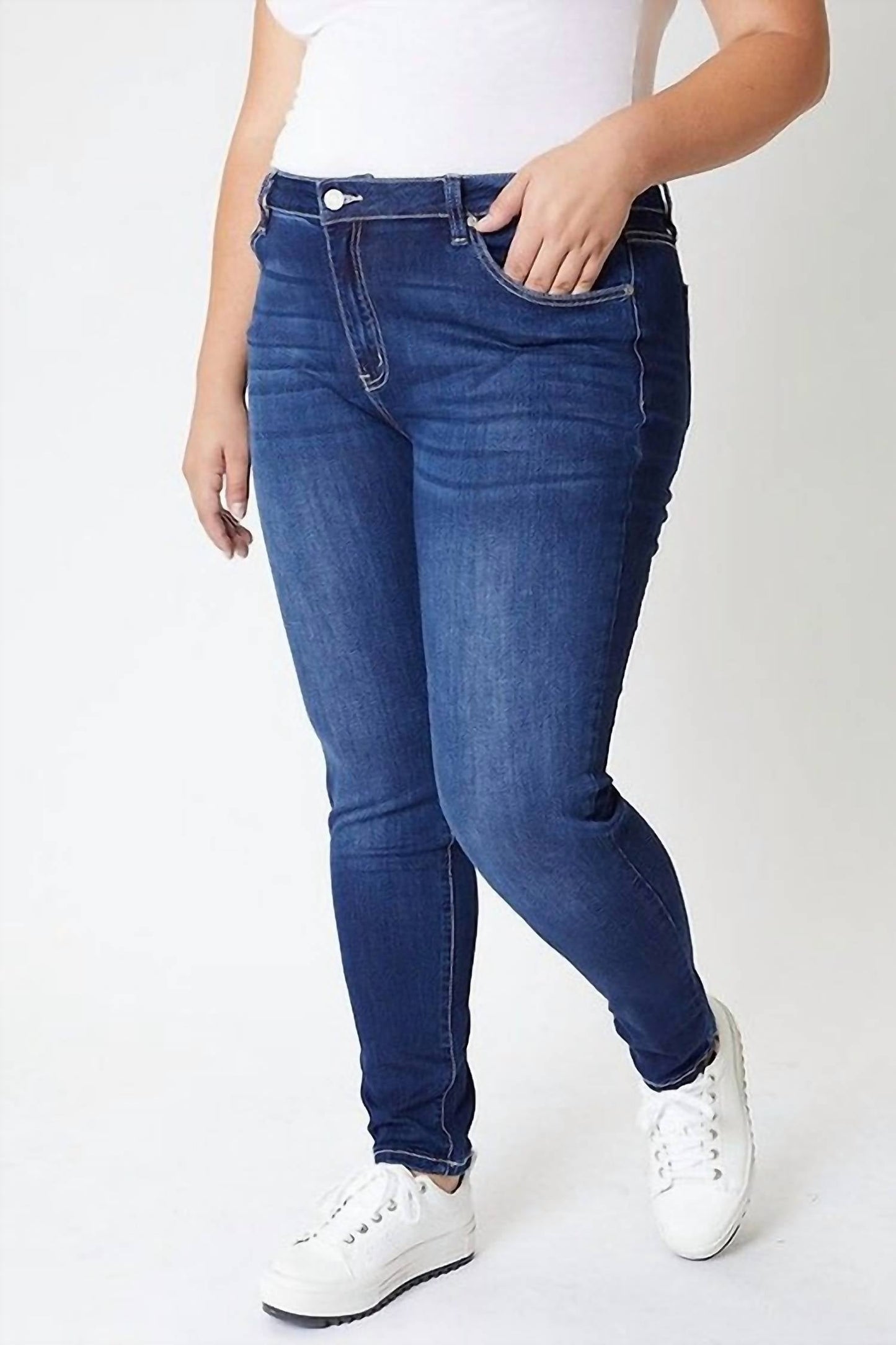 Kancan - PLUS MID RISE SUPER SKINNY JEANS