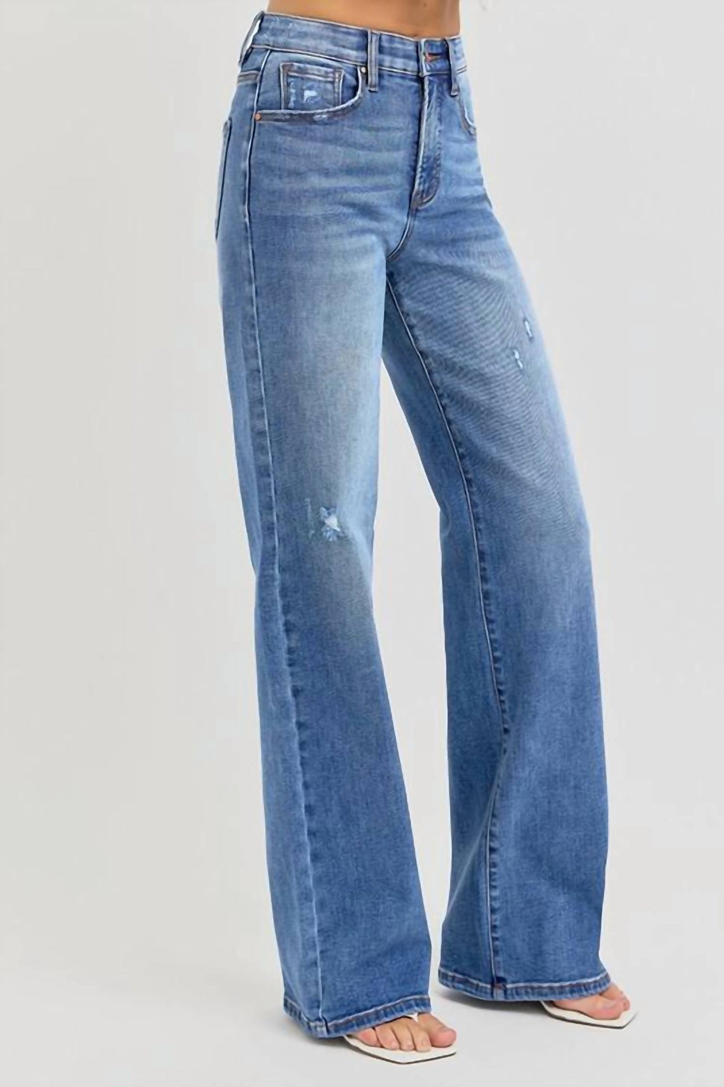 Risen - Tummy Control High Rise Wide Leg Jeans