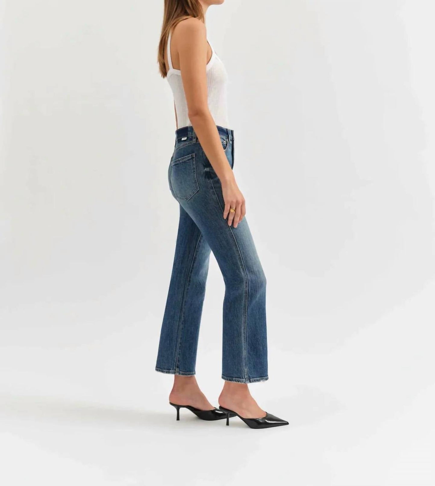 Daze - Soho High Rise Ankle Flare Denim Jeams