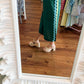 2.7 August Apparel - Emerald Ric Rac Midi Dress