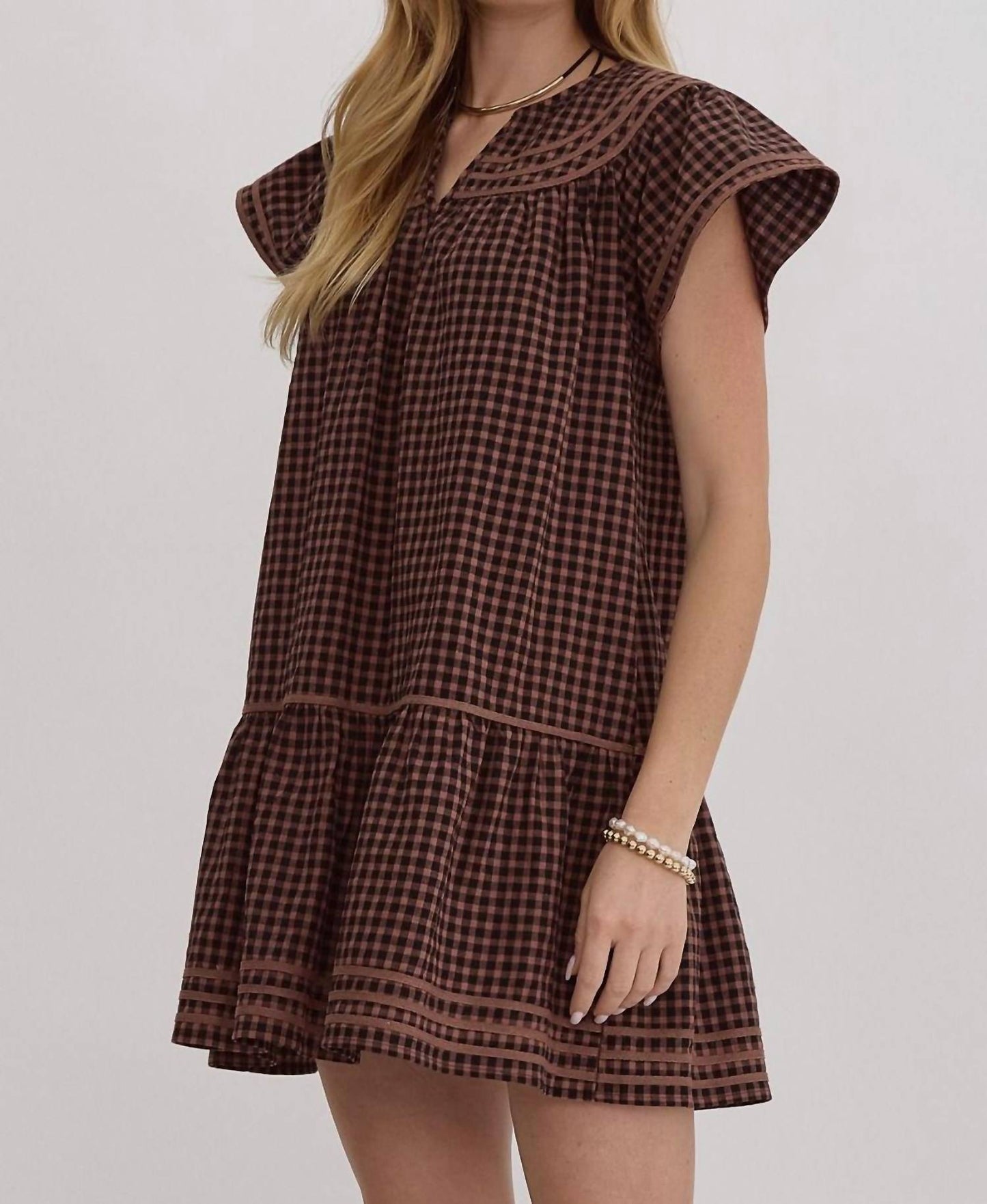 Entro - Gingham Mini Dress