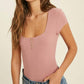 Wishlist - Ribbed Square Neck Bodysuit