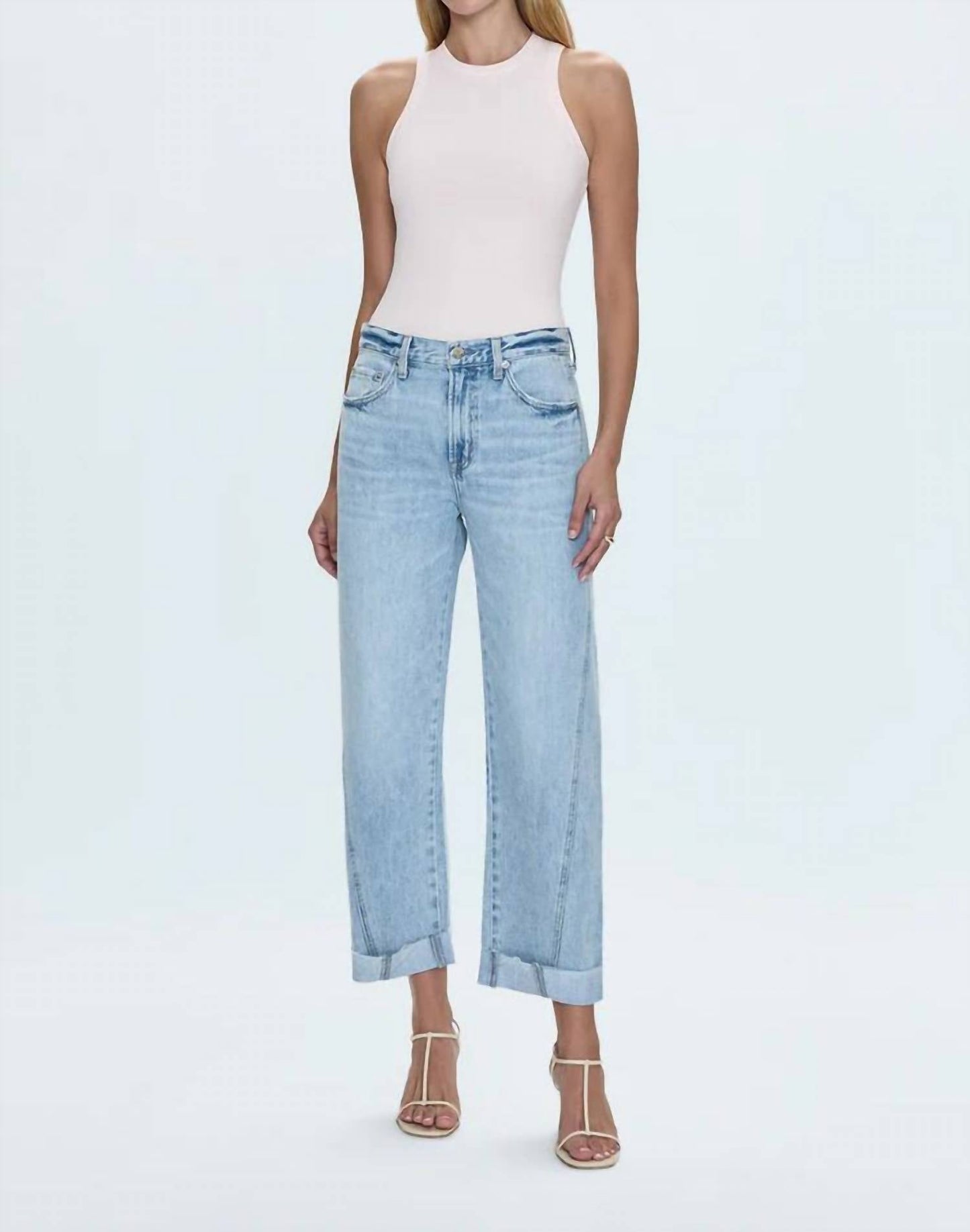 Pistola - Kacey Mid Rise Cuffed Straight Jean