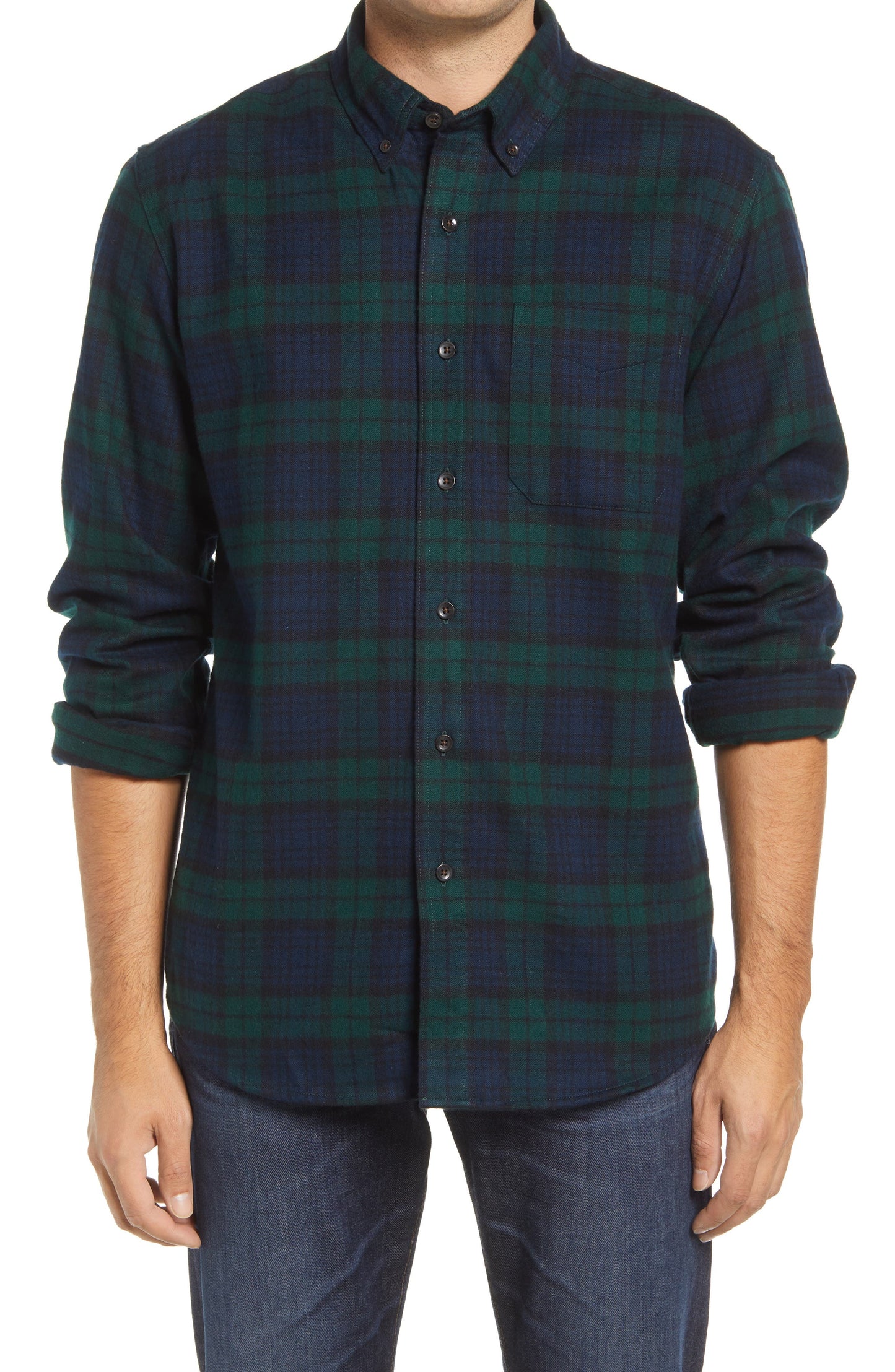 mens-traditional-fit-scotch-plaid-flannel-shirt
