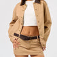 Blue Blush - Corduroy Collar Bomber Jacket