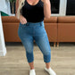 Judy Blue - Cool Denim Pull On Non Distressed Capri Jeans