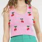 Entro - Cherry Knit Top