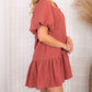 Entro - Autumn Puff Sleeve Mini Dress