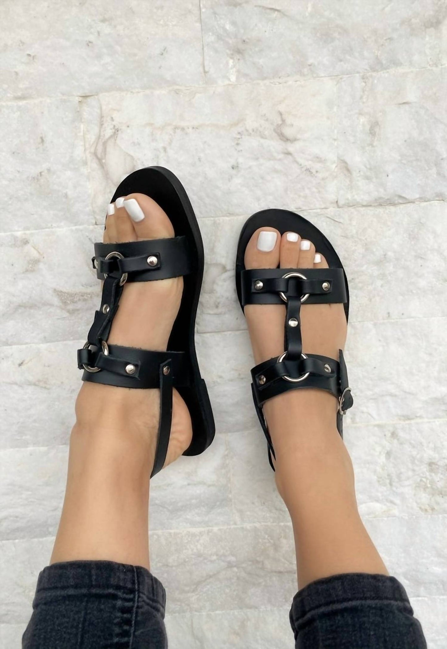 Christina Christi - LEATHER SANDALS VINTAGE DESIGN