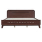 Pine Solid Wood Queen Size Bed, Dark Walnut