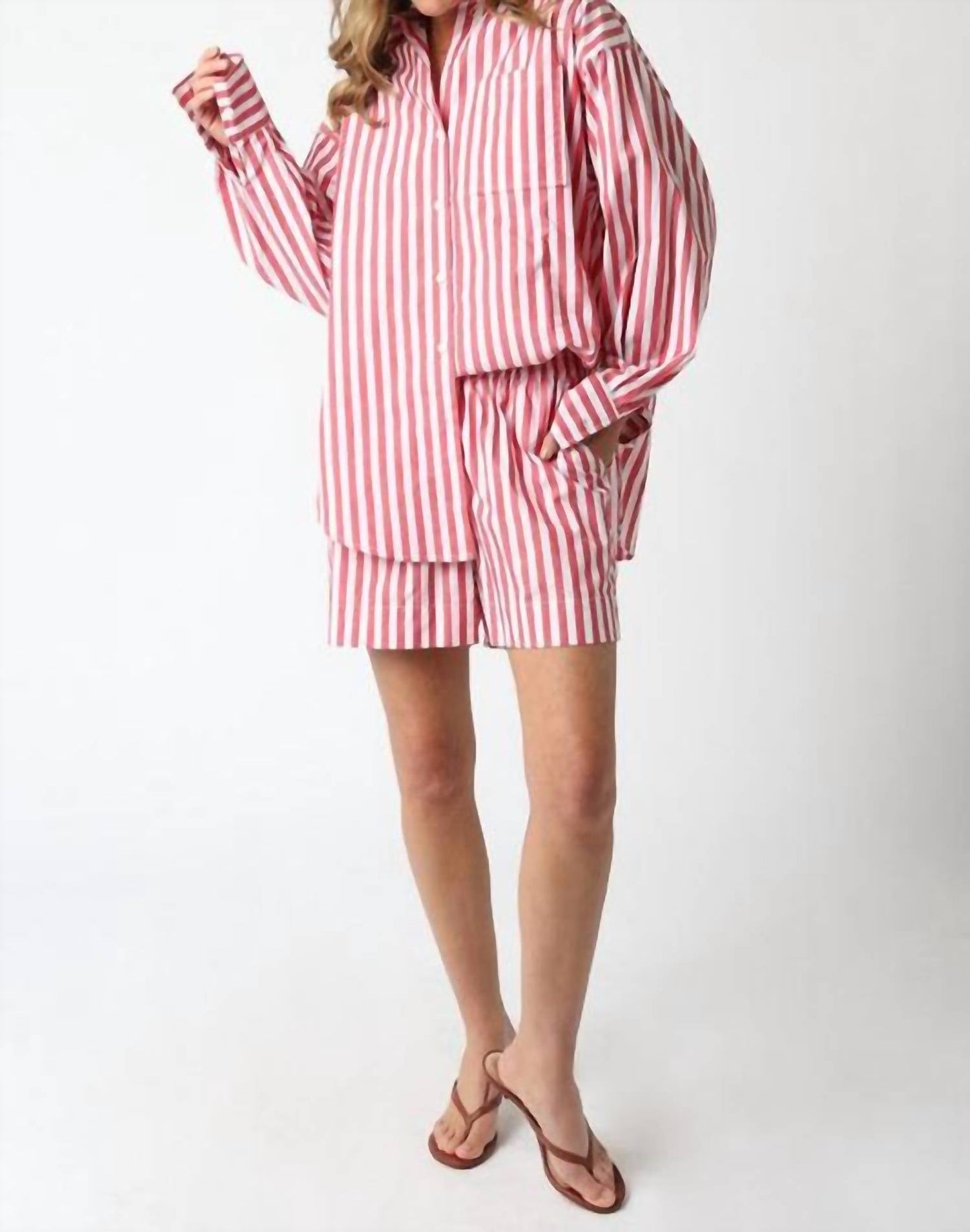 Americana - Striped Red Short Set