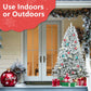 4FT Flocked Christmas Tree with Pine Cones and Snowy PVC Design