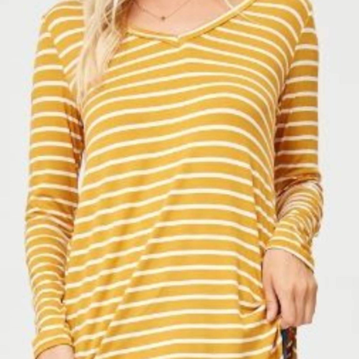 A.Gain - Long Sleeve V Neck Top