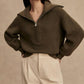 Varley - Maura Half Zip Rib Knit Sweater