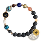 Celestial Zodiac Planet Matte Stone Beaded Bracelet