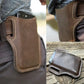 Brown Pu Leather Phone Holster with Belt Loop and Card Slots